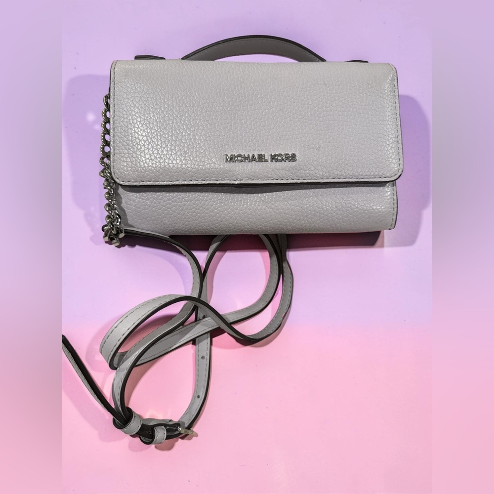 Michael Kors Beige Crossbody Bag -purple